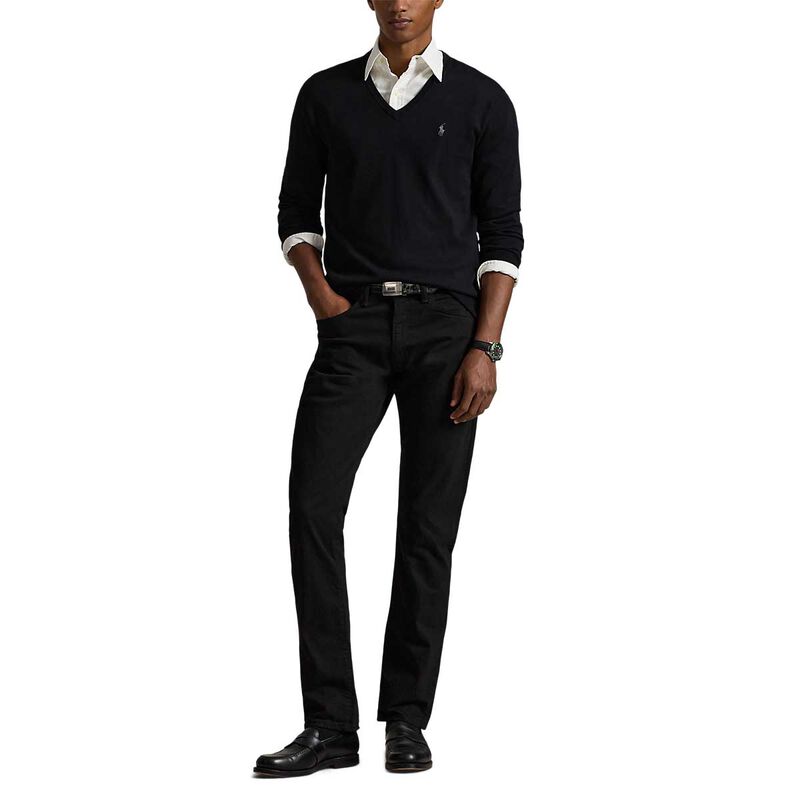 Polo Ralph Lauren Slim Fit Cotton V-Neck Sweater image number 3